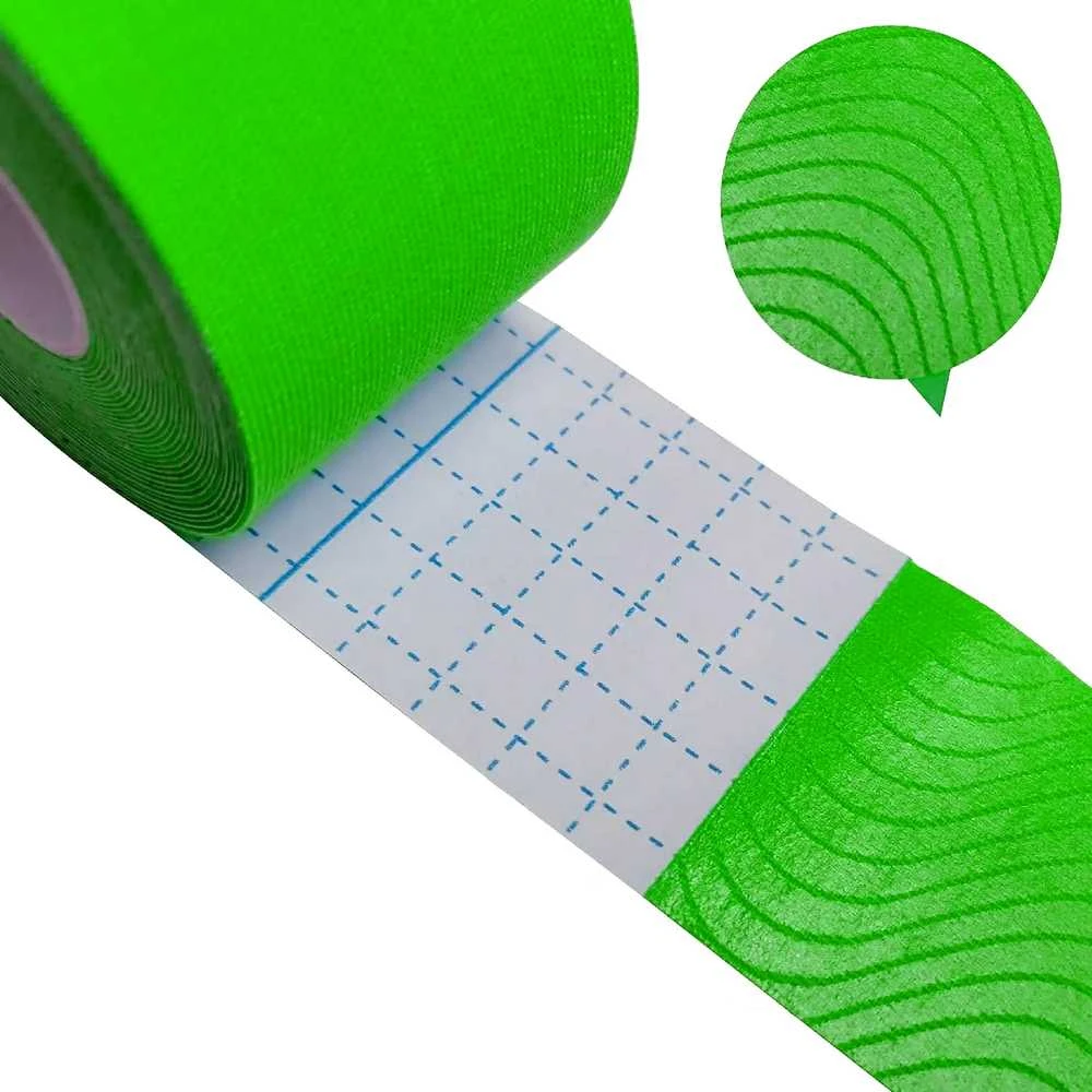 Fusion Accessories Topt Kineziologinis pleistras, 5 cm x 5 m žalios spalvos