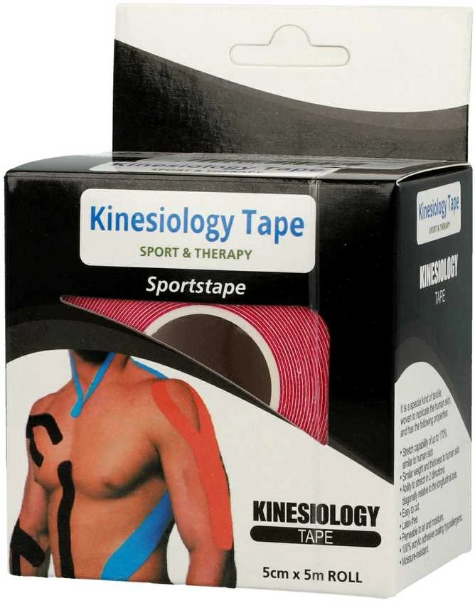 Fusion Accessories Topt Kineziologinis pleistras, 5 cm x 5 m rožinės spalvos