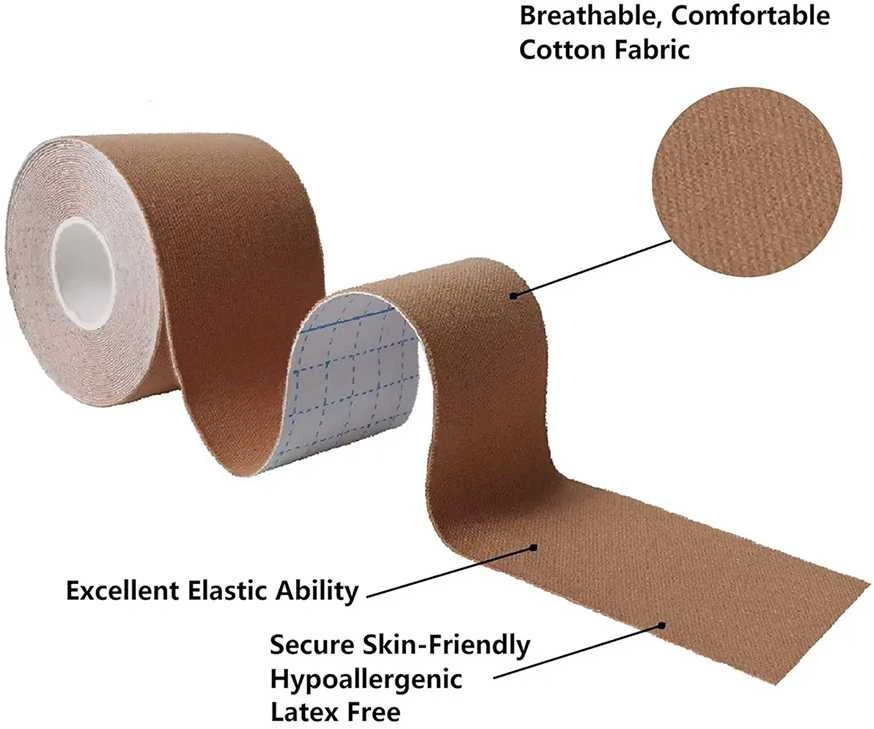 Fusion Accessories Topt Kineziologinis pleistras, 5 cm x 5 m žalios spalvos
