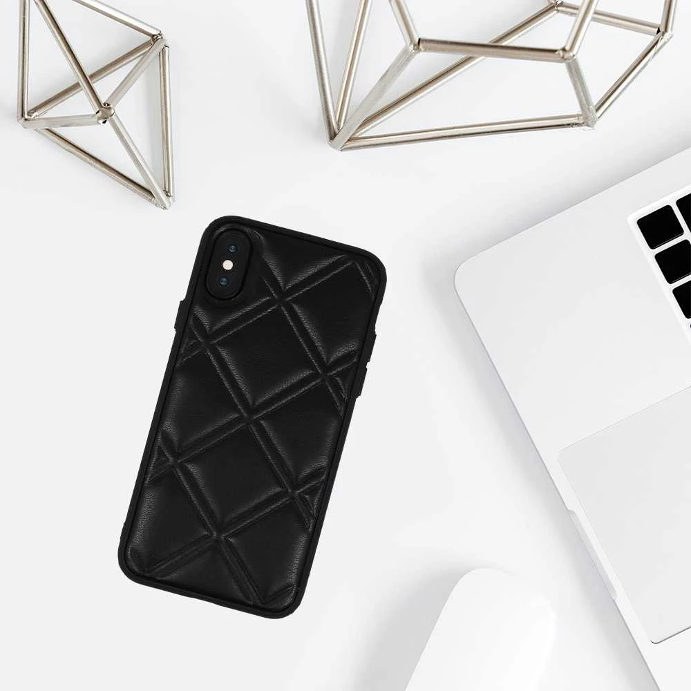 Topt Leather 3D dėklas skirtas Apple iPhone X/XS design 3 juodos spalvos