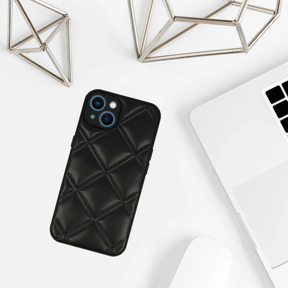 Topt Leather 3D dėklas skirtas Apple iPhone 13 design 3 juodos spalvos