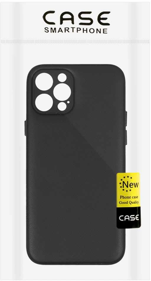 Topt Leather 3D dėklas skirtas Apple iPhone 12 Pro design 1 juodos spalvos