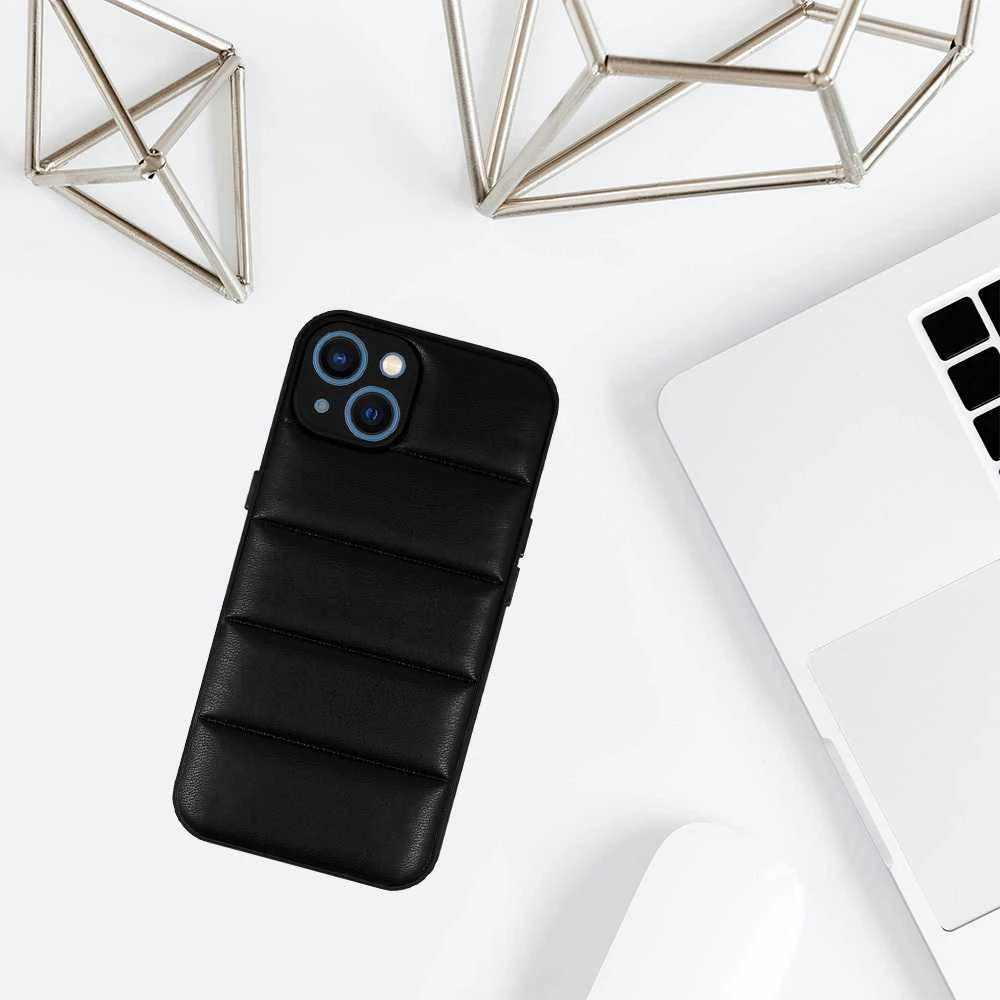 Topt Leather 3D dėklas skirtas Apple iPhone 13 design 2 juodos spalvos