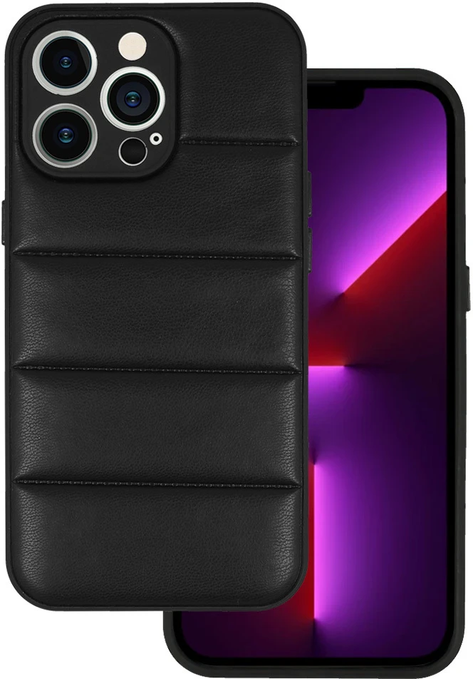 Dėklas Tel Protect Leather 3D Case skirtas Apple iPhone 14 Pro raštas 2 juodos spalvos