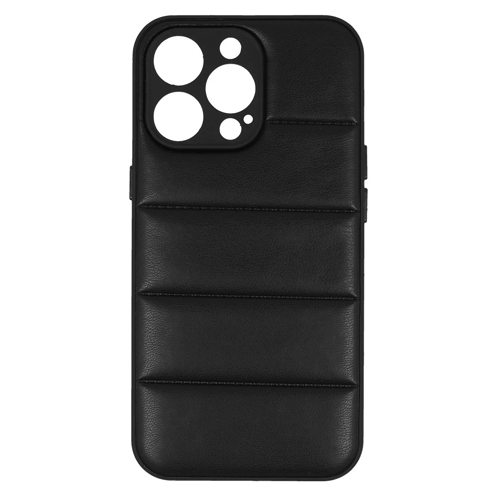 Dėklas Tel Protect Leather 3D Case skirtas Apple iPhone 14 Pro raštas 2 juodos spalvos