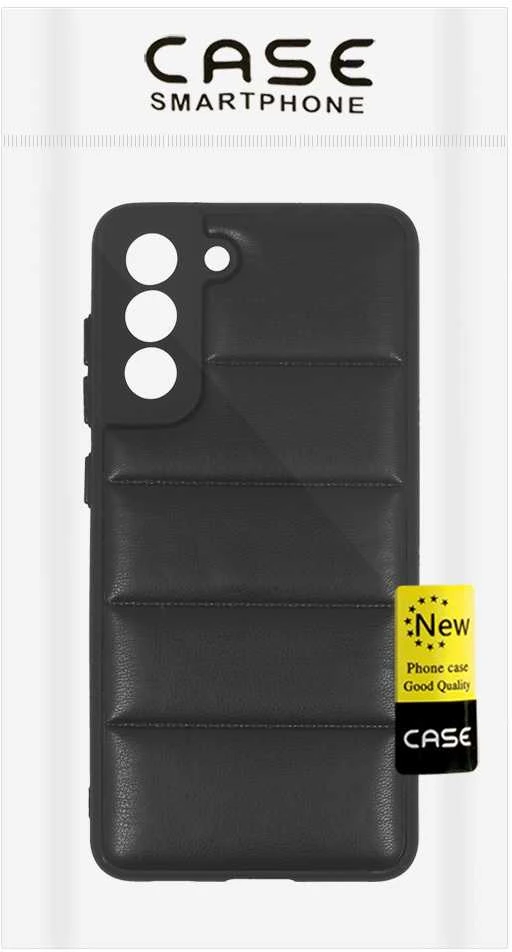 iLike Topt Leather 3D dėklas skirtas Samsung Galaxy S21 FE design 2 juodos spalvos