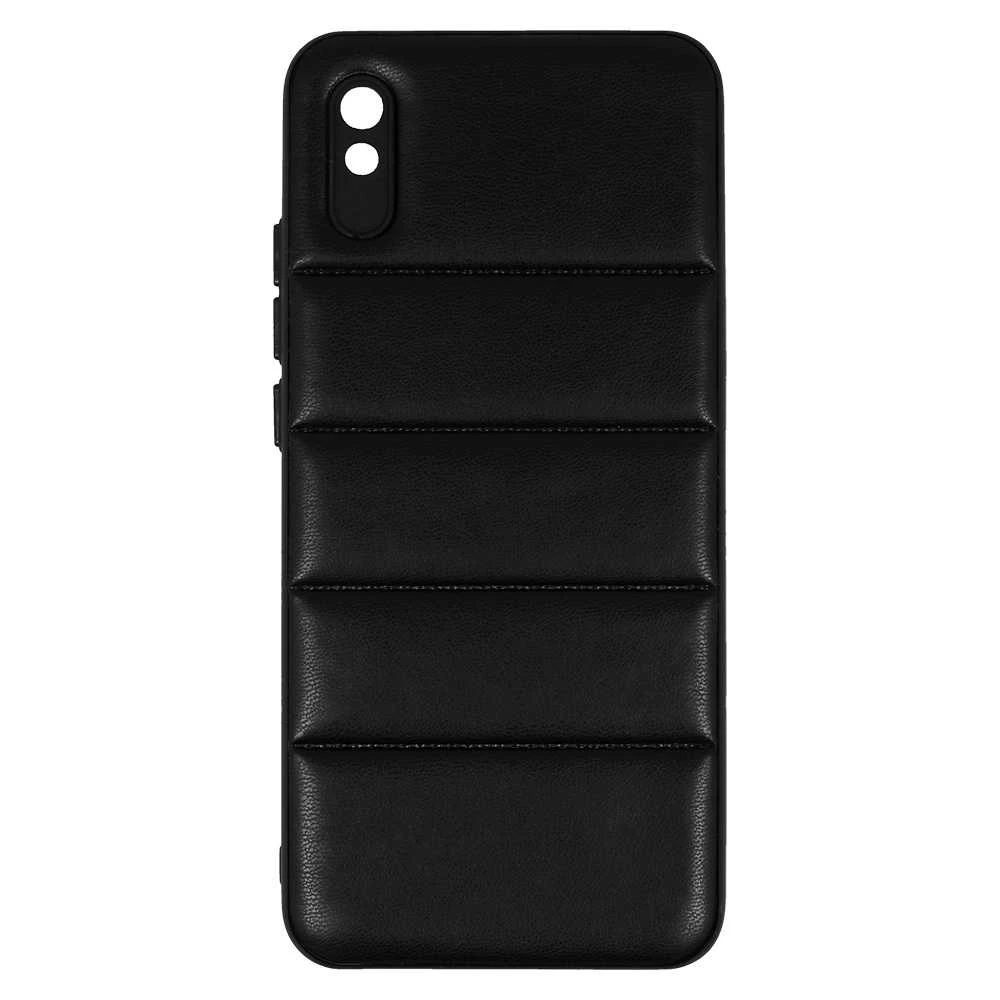 iLike Topt Leather 3D dėklas skirtas Xiaomi Redmi 9A design 2 juodos spalvos