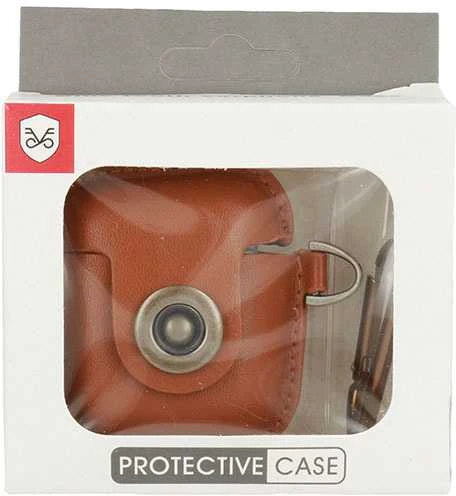 Toptel Topt Leather Dėklas skirtas Airpods – Light rudos spalvos