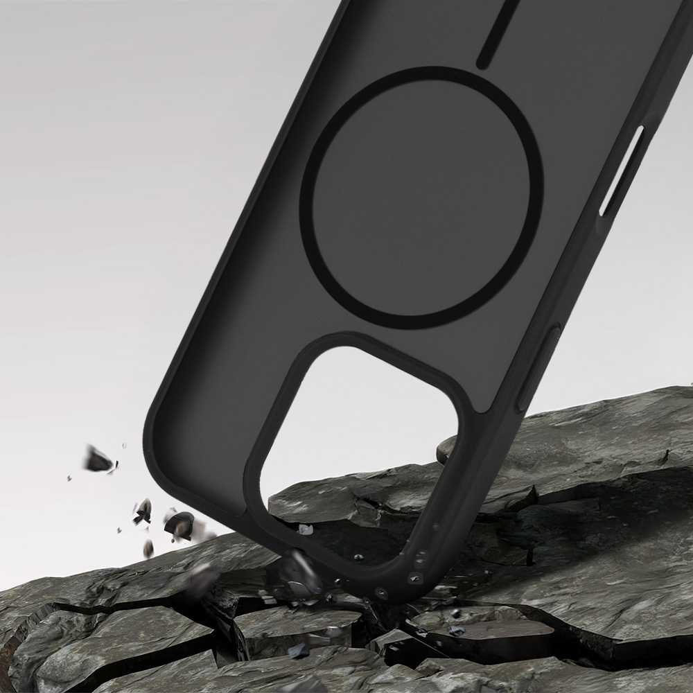 Fusion Accessories Topt Magmat Slim Dėklas skirtas Apple iPhone 14 Pro juodos spalvos