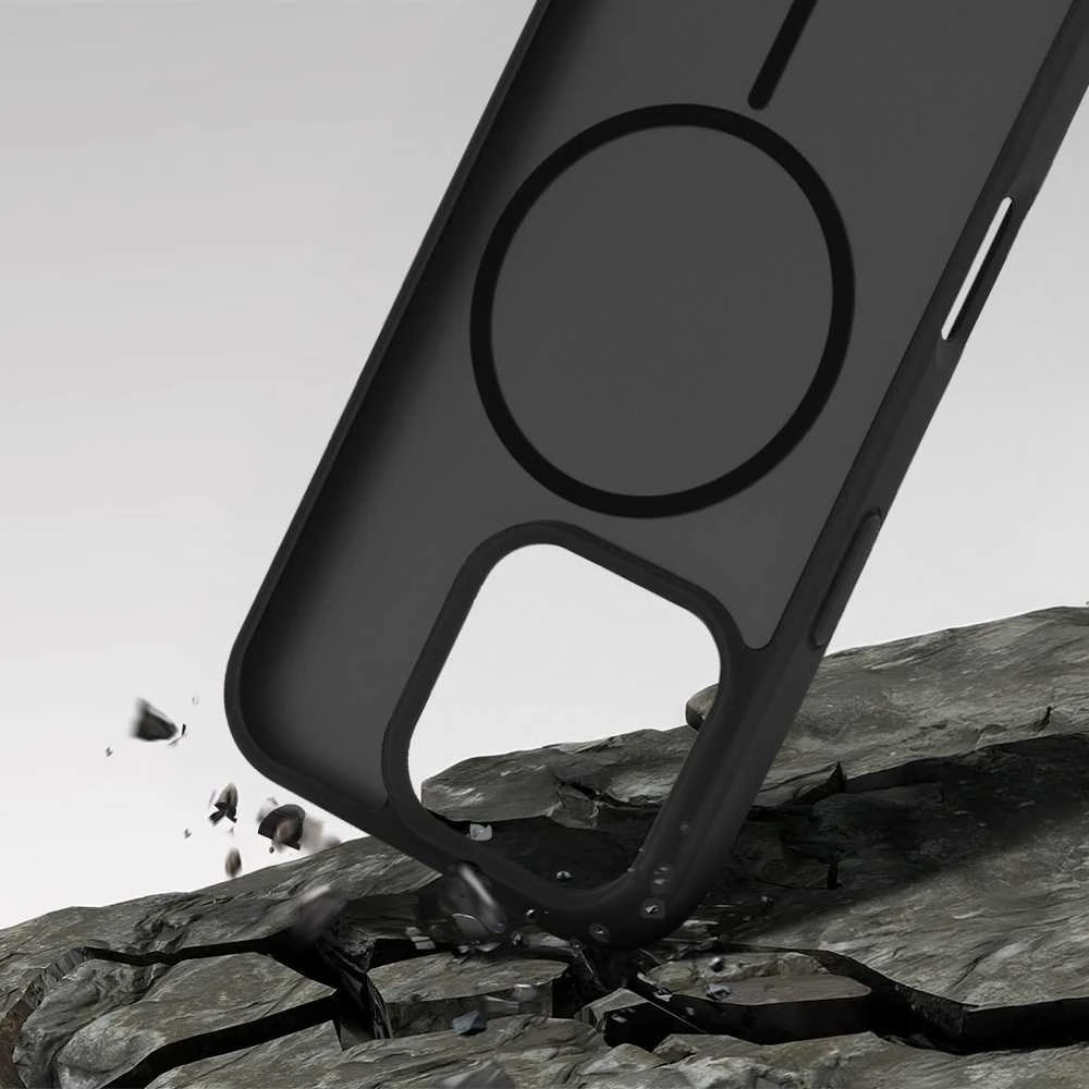 Fusion Accessories Topt Magmat Slim Dėklas skirtas Apple iPhone 15 Pro juodos spalvos