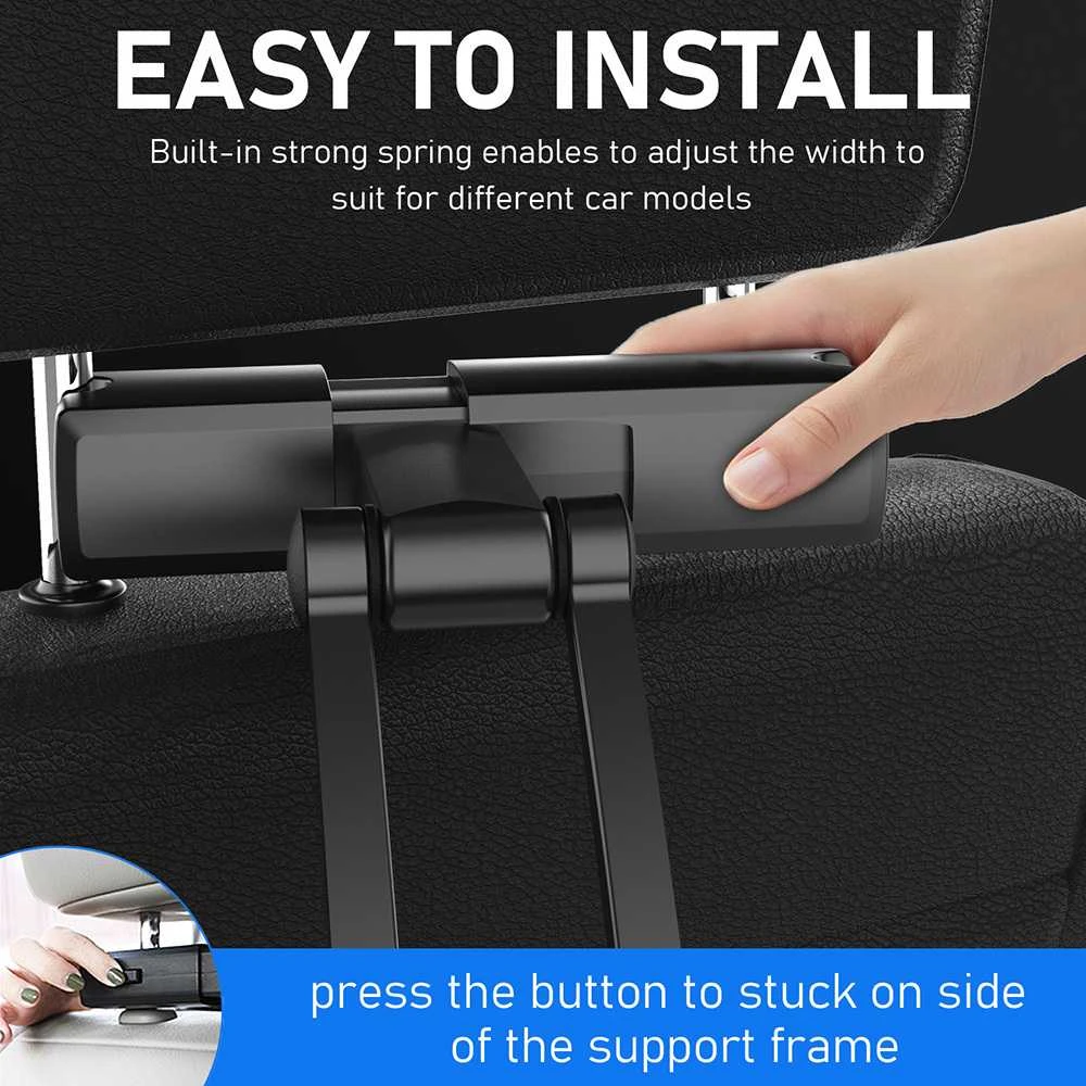 Toptel Topt Magnetic automobilinis laikiklis headrest mount Type 3 juodos spalvos