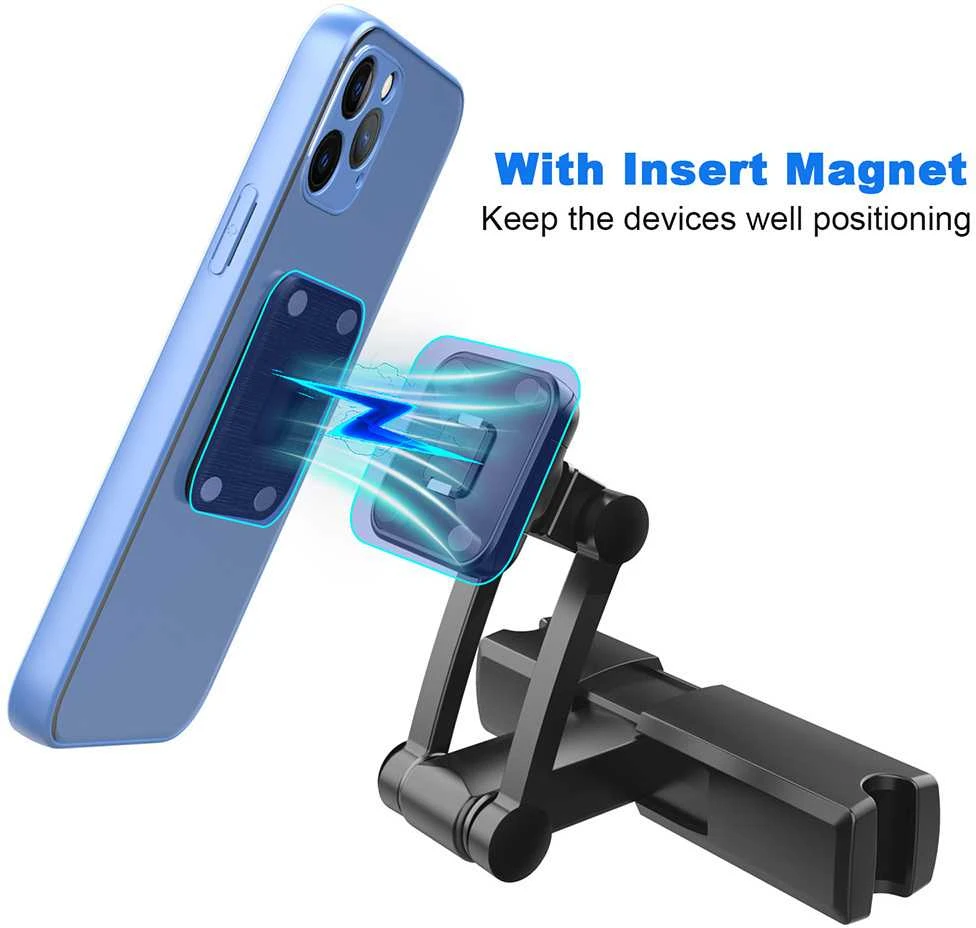 Toptel Topt Magnetic automobilinis laikiklis headrest mount Type 3 juodos spalvos