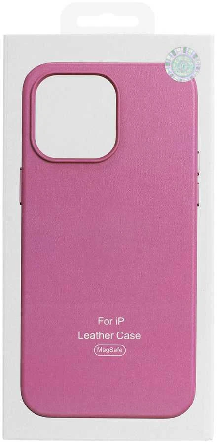 Fusion Accessories Topt MagSafe Leather dėklas skirtas Apple iPhone 15 Plus rožinės spalvos