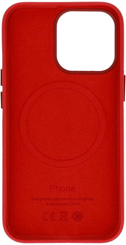 Fusion Accessories Topt MagSafe Leather dėklas skirtas Apple iPhone 15 Plus raudonos spalvos