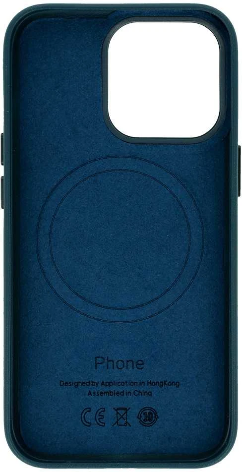 Fusion Accessories Topt MagSafe Leather dėklas skirtas Apple iPhone 15 Plus mėlynos spalvos