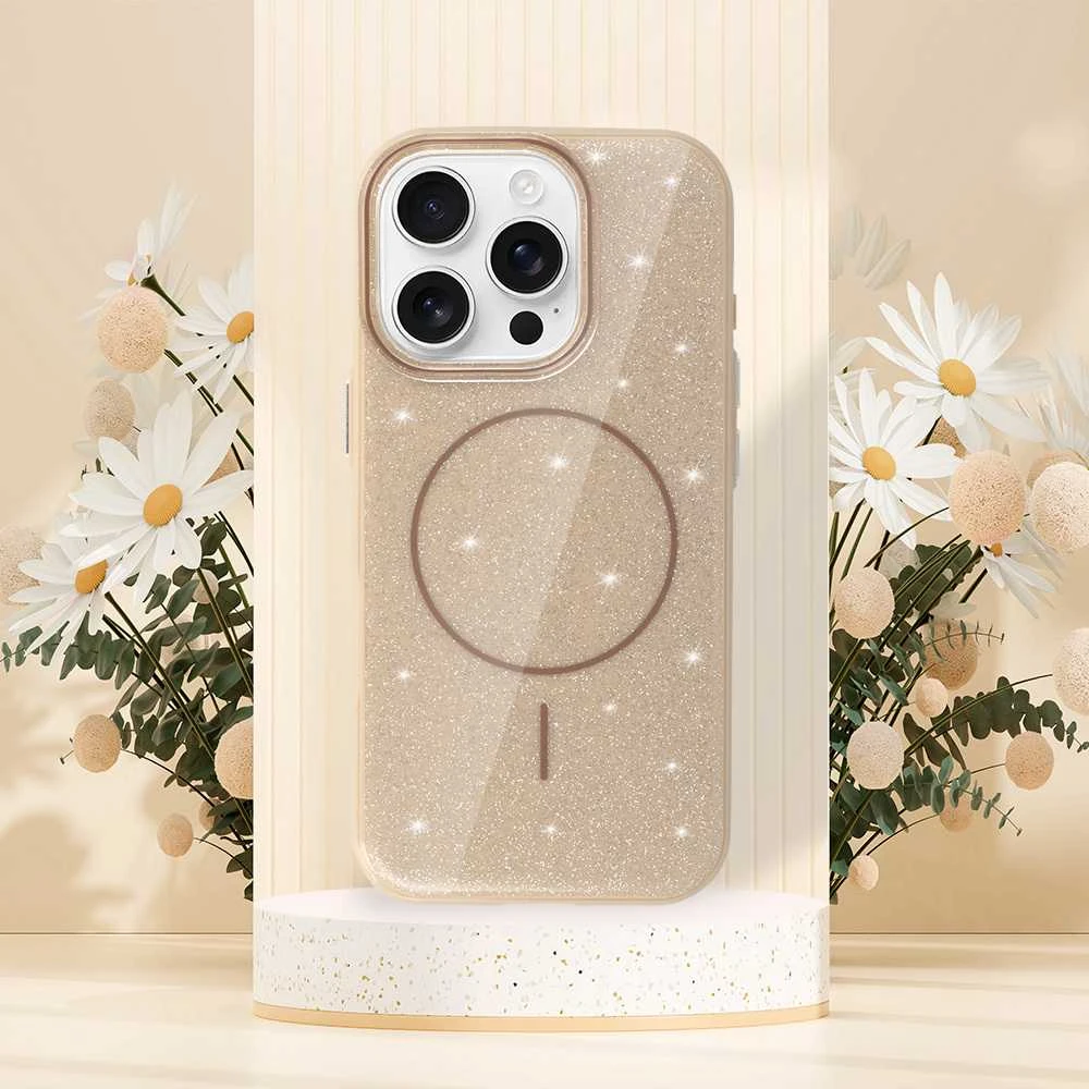 Fusion Accessories Topt Magsafe Slim Shiny Apple iPhone 15 Pro dėklas telefonui aukso spalvos