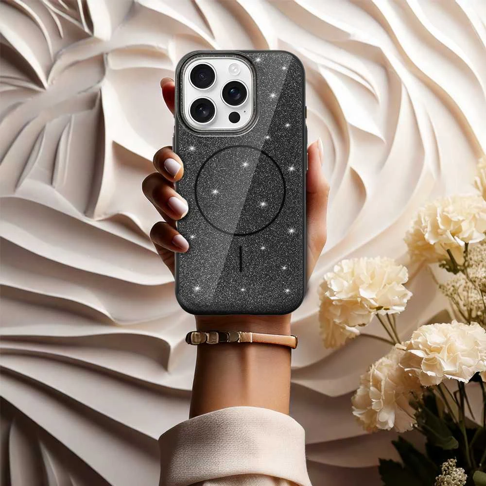 Fusion Accessories Topt Magsafe Slim Shiny Apple iPhone 15 Pro dėklas telefonui juodos spalvos