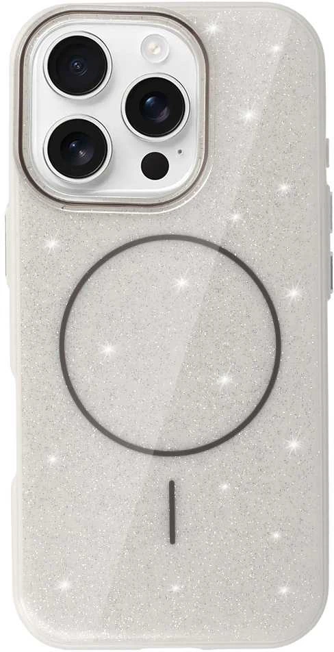Toptel Topt Magsafe Slim Shiny Apple iPhone 16 dėklas telefonui sidabro spalvos