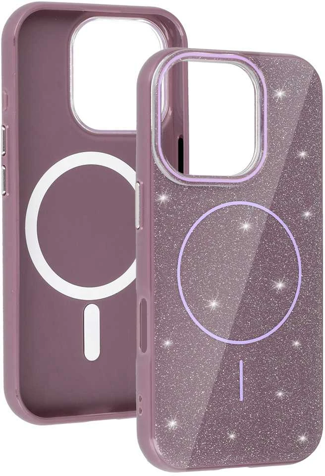 Toptel Topt Magsafe Slim Shiny Apple iPhone 16 dėklas telefonui violetinės spalvos