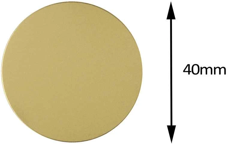 Toptel Topt Metal plate for magnet holders – round 40mm auksinis