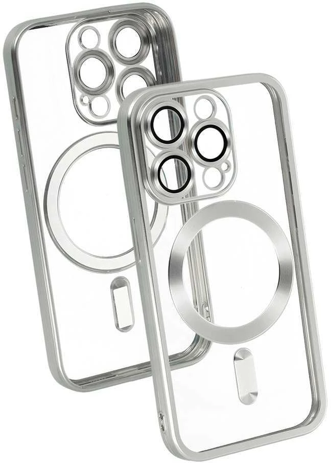 Fusion Accessories Topt Metallic Magsafe dėklas skirtas Apple iPhone 16 Pro sidabro spalvos