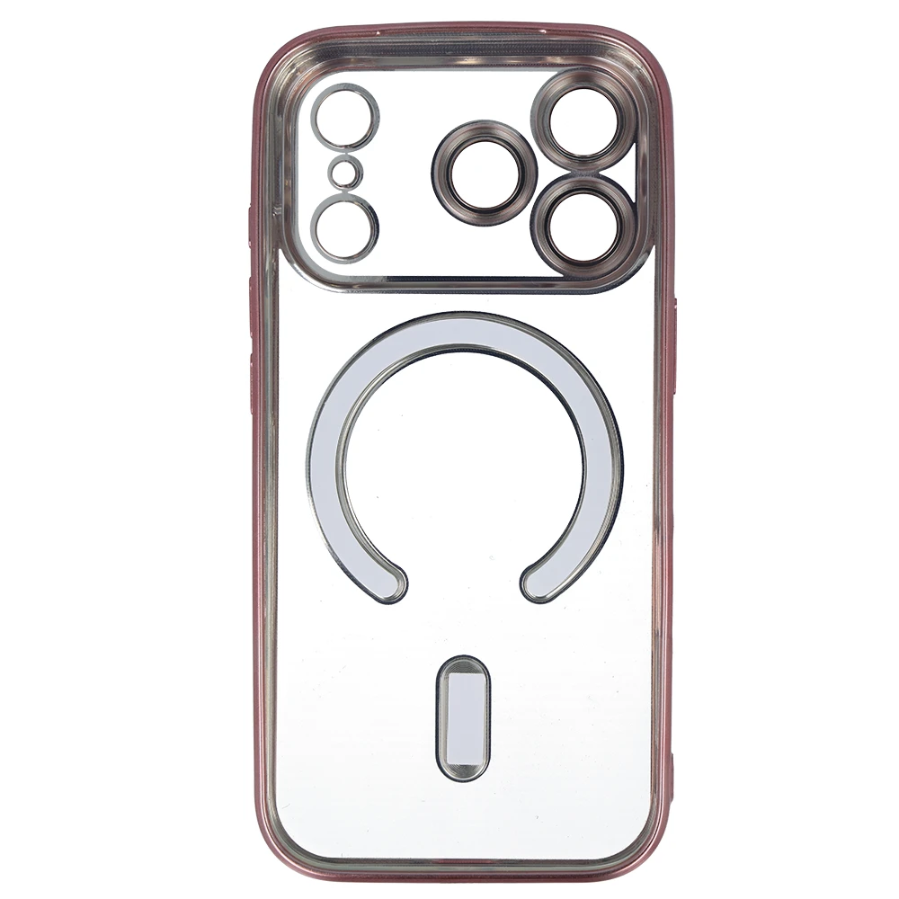 Toptel Topt Metallic Magsafe dėklas skirtas Apple iPhone 17 Pro Max rožinės spalvos