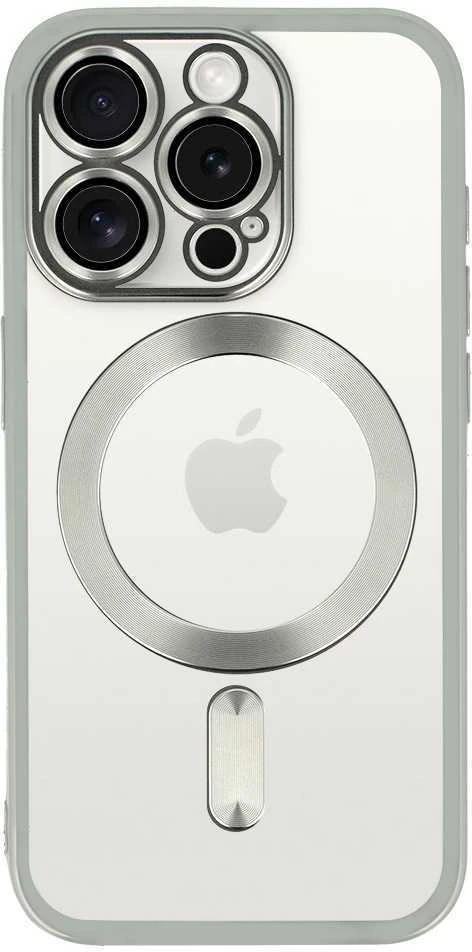 Fusion Accessories Topt Metallic Magsafe dėklas skirtas Apple iPhone 16 Pro sidabro spalvos
