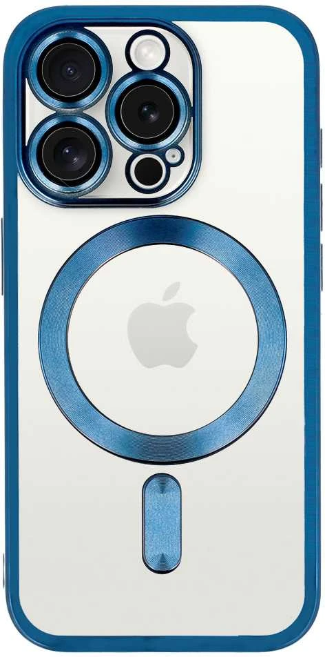 Fusion Accessories Topt Metallic Magsafe dėklas skirtas Apple iPhone 15 Plus mėlynos spalvos