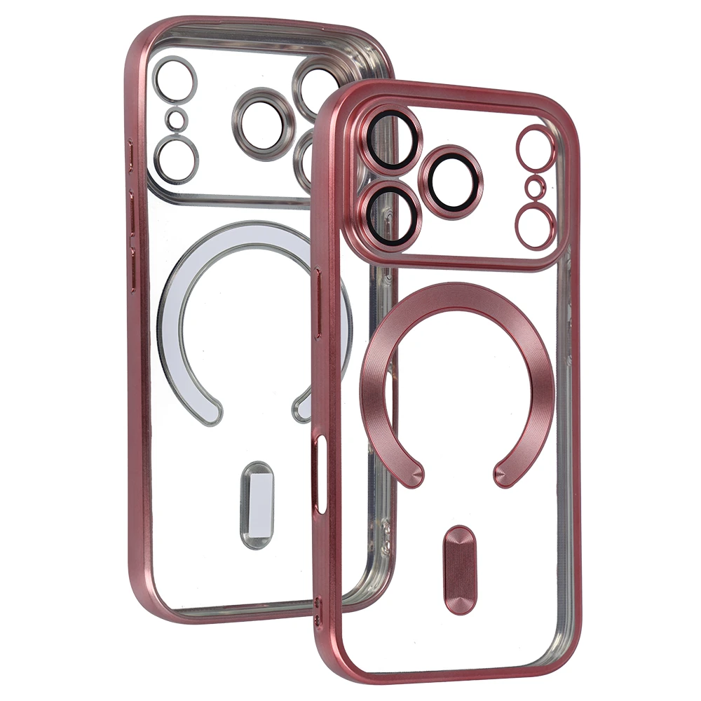 Fusion Accessories Topt Metallic Magsafe dėklas skirtas Apple iPhone 17 Pro rožinės spalvos
