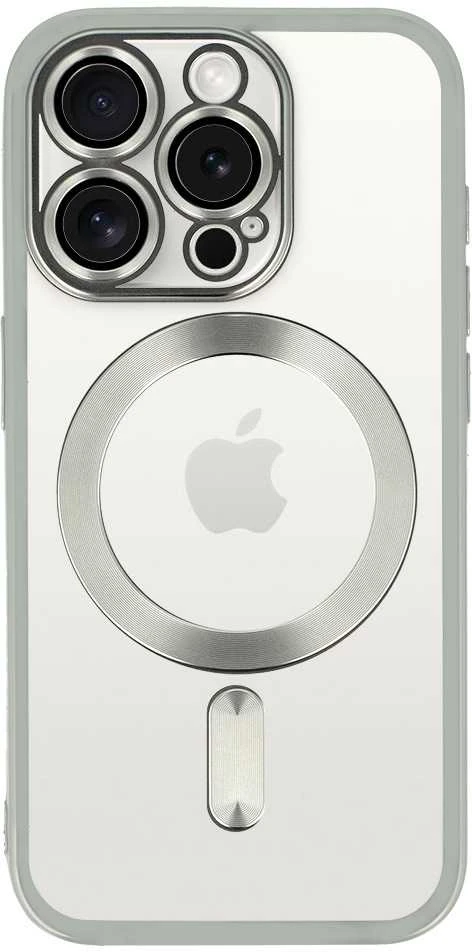Fusion Accessories Topt Metallic Magsafe dėklas skirtas Apple iPhone 15 Plus sidabro spalvos