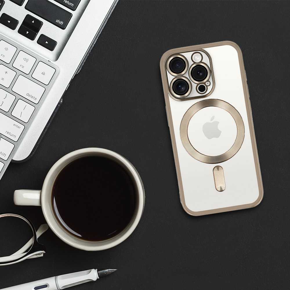 Fusion Accessories Topt Metallic Magsafe dėklas skirtas Apple iPhone 15 Pro titan