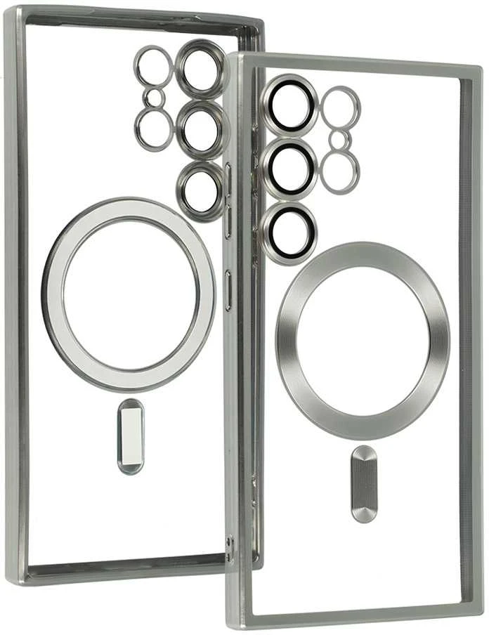 Fusion Accessories Topt Metallic Magsafe dėklas skirtas Samsung Galaxy S24 sidabro spalvos