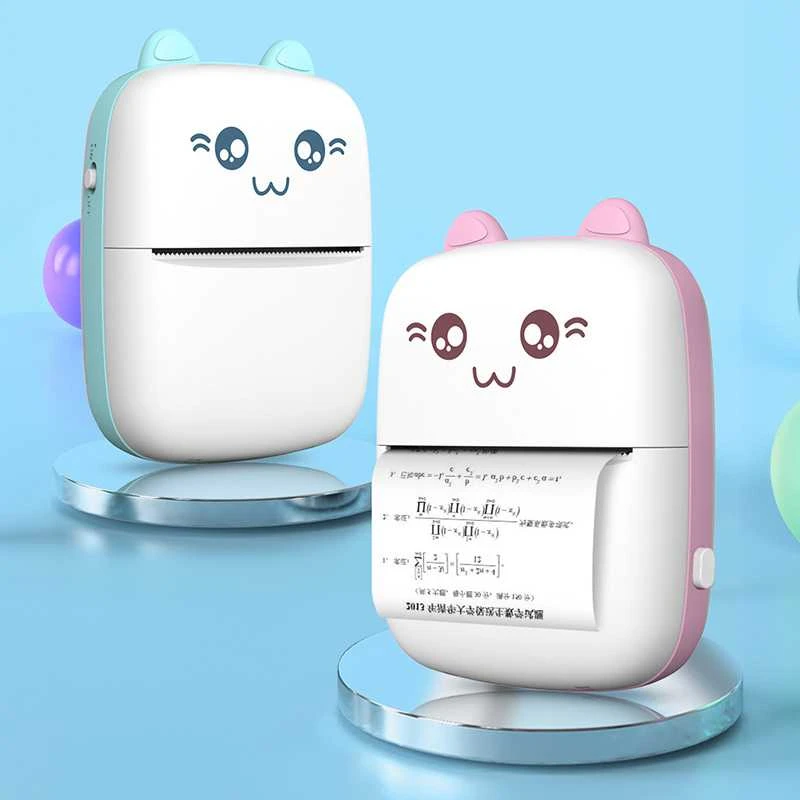 Fusion Accessories Topt Mini bluetooth terminis spausdintuvas paveikslėliams, užrašams baltos ir rožinės spalvos