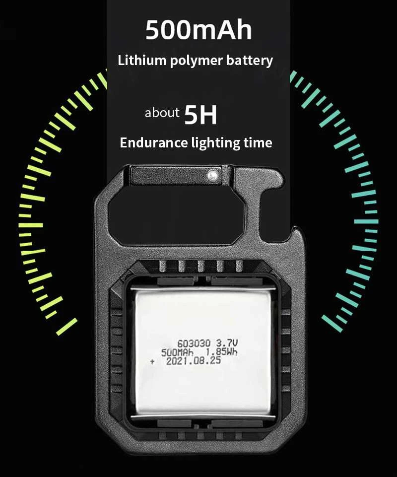 Fusion Accessories Topt Mini žibintuvėlis LED raktų pakabukas W5130 Type C