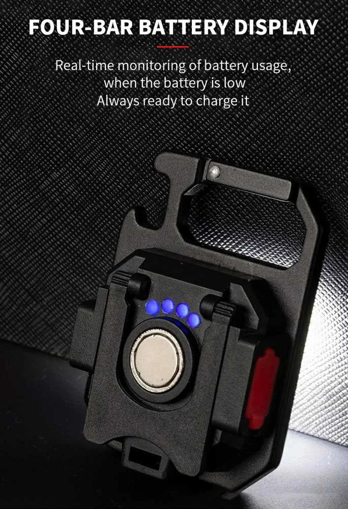 Fusion Accessories Topt Mini žibintuvėlis LED raktų pakabukas W5130 Type C