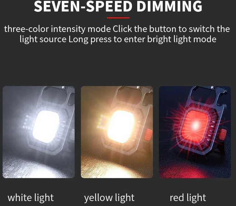 Fusion Accessories Topt Mini žibintuvėlis LED raktų pakabukas W5130 Type C
