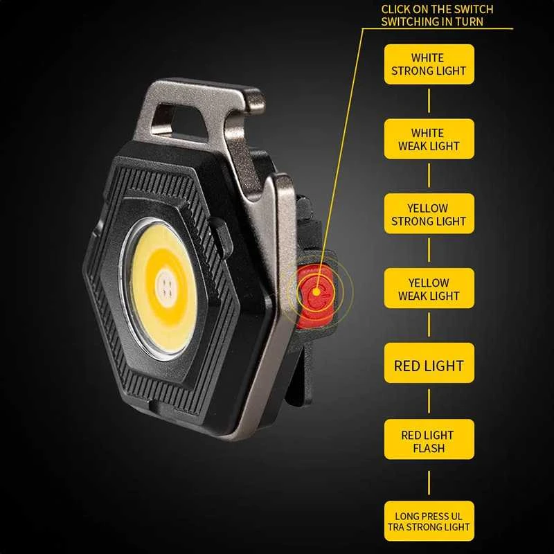 Fusion Accessories Topt Mini žibintuvėlis LED raktų pakabukas W5131 Type C