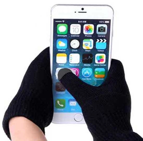 Fusion Accessories Topt Pirštinės telefonams design 1 Juodas