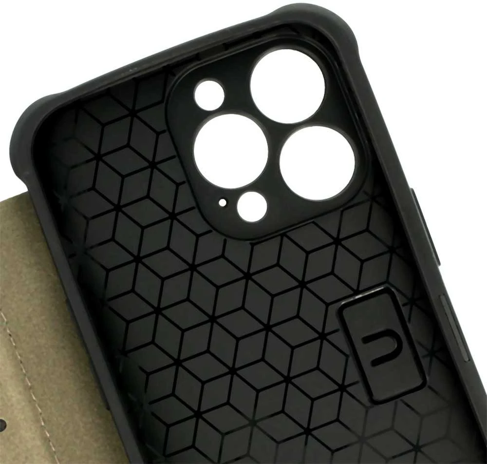 Toptel Topt Razor Carbon Book dėklas skirtas Apple iPhone 14 Pro Max mėlynos spalvos