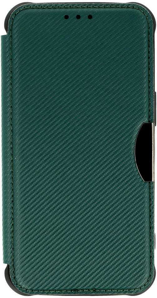 Topt Razor Carbon Book dėklas skirtas Apple iPhone 12 dark žalios spalvos