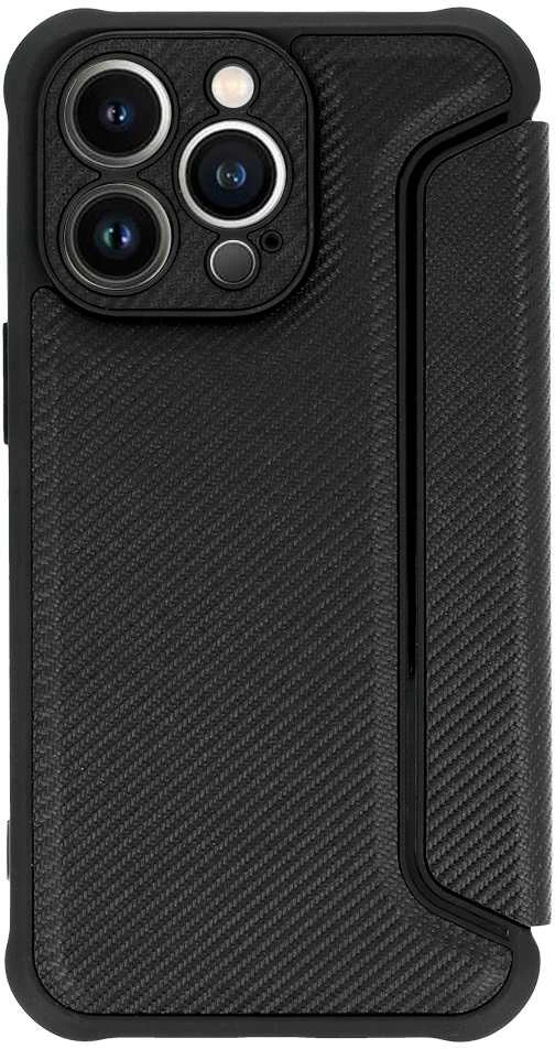Topt Razor Carbon Book dėklas skirtas Apple iPhone 12 Pro juodos spalvos