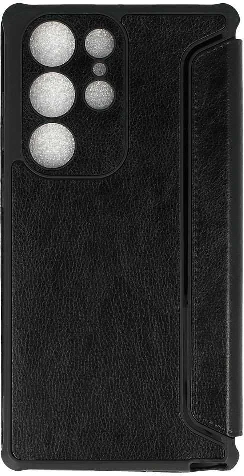 Fusion Accessories Topt Razor Leather Book Samsung Galaxy S24 FE dėklas telefonui juodos spalvos