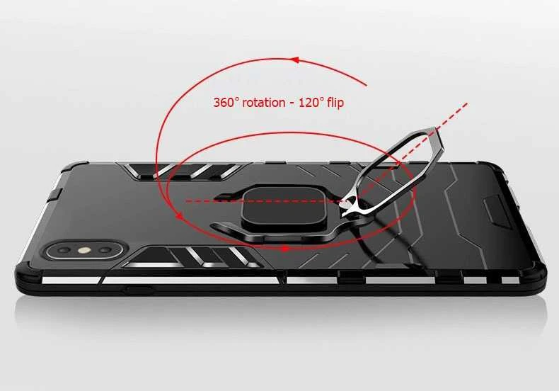Toptel Topt Ring Armor dėklas skirtas Apple iPhone 15 Pro juodos spalvos