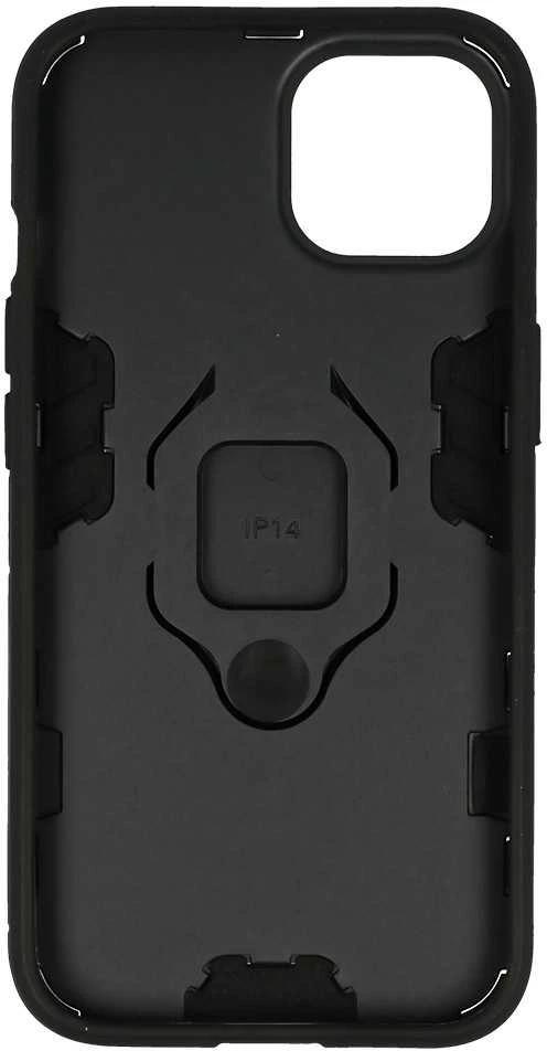 Fusion Accessories Topt Ring Armor dėklas skirtas Apple iPhone 14 Plus juodos spalvos