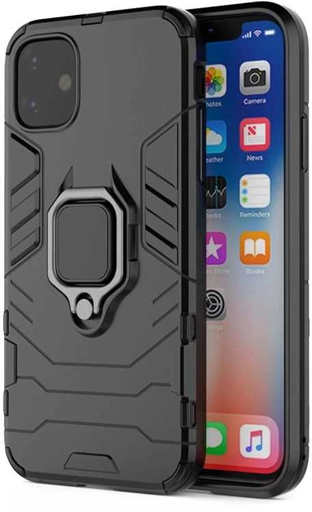 Fusion Accessories Topt Ring Armor dėklas skirtas Apple iPhone 13 Pro juodos spalvos