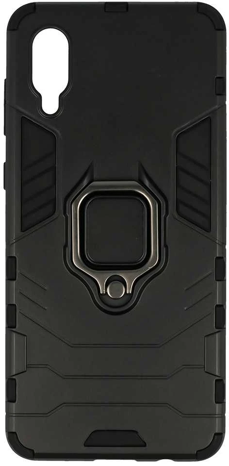 Fusion Accessories Topt Ring Armor dėklas skirtas Samsung Galaxy A02 juodos spalvos