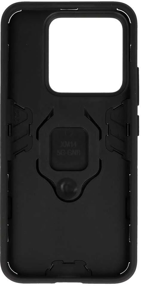Fusion Accessories Topt Ring Armor dėklas skirtas Xiaomi 14 juodos spalvos