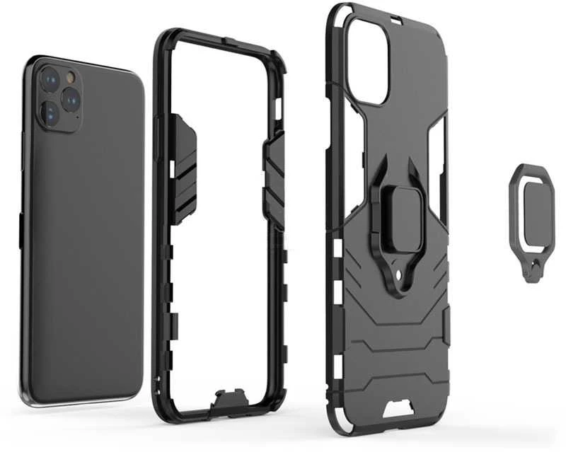 Toptel Topt Ring Armor dėklas skirtas Xiaomi 14 Ultra juodos spalvos