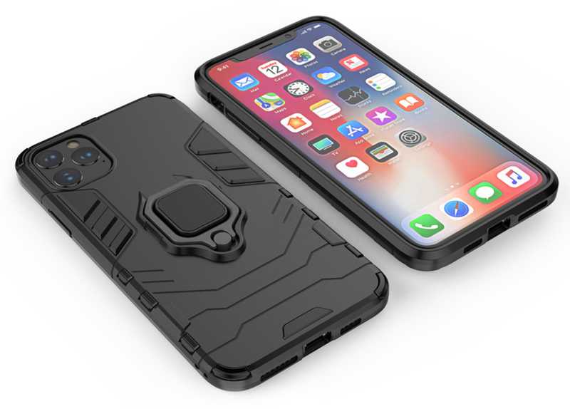 Toptel Ring Armor dėklas skirtas Xiaomi 15 5G juodos spalvos