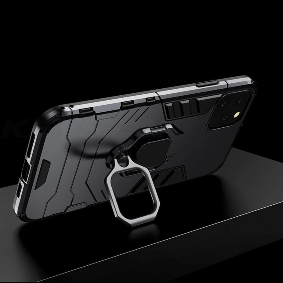 Toptel Ring Armor dėklas skirtas Xiaomi 15 5G juodos spalvos